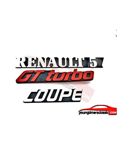 Emblemas Renault 5 GT Turbo Coupe