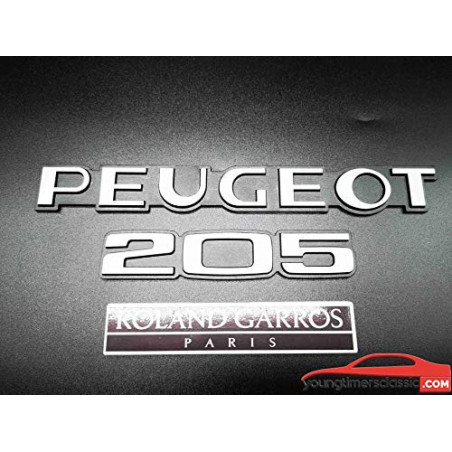 Logo's Peugeot 205 Roland Garros Parijs