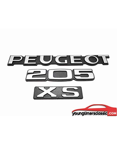 Peugeot 205 XS-monogrammen