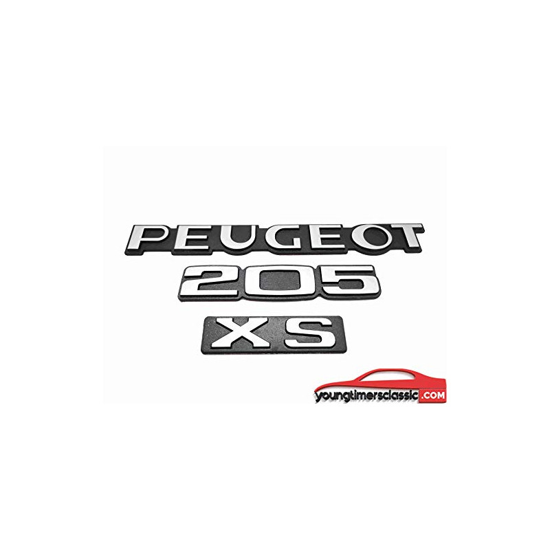 Peugeot 205 XS-monogrammen