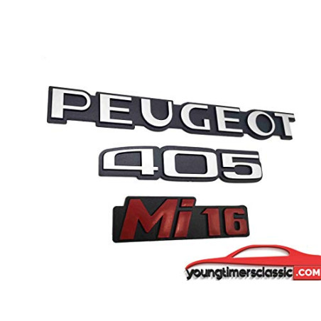 Logos Peugeot 405 MI16 rouge pour phase 2