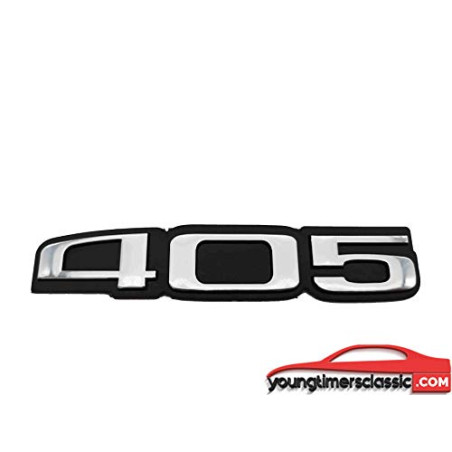 405 chromen kofferbaklogo voor Peugeot 405 phase 2
