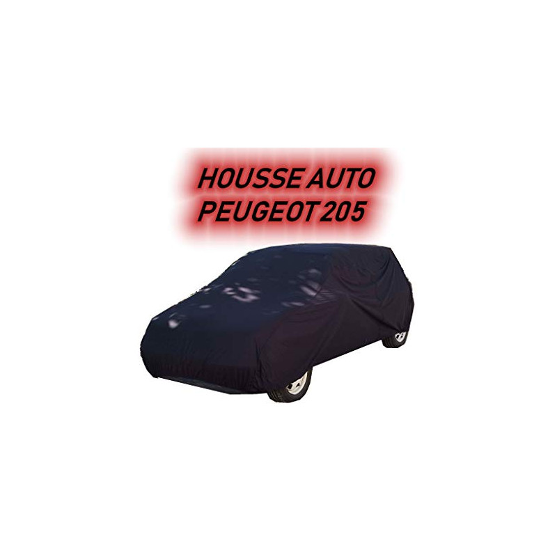 Peugeot 205 Universelle Autoabdeckung aus schwarzem Lycra