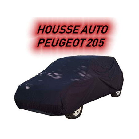 Peugeot 205 universal car cover in black Lycra