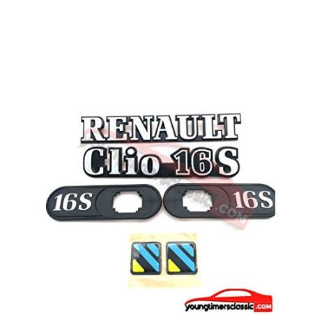 Logo Renault Clio 16S kit complet