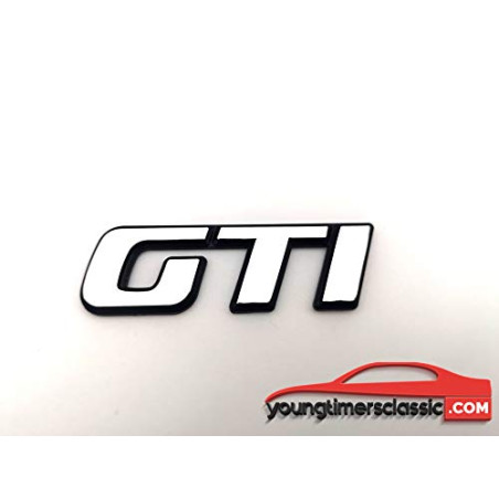 Logo GTI
 chrome pour Peugeot 106