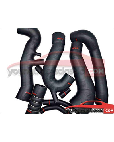 Air hoses Renault 21 2L Turbo in Matt Black Silicone 4 p