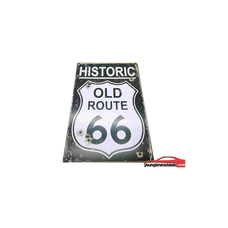 Route 66 Cartel metálico histórico 20x30