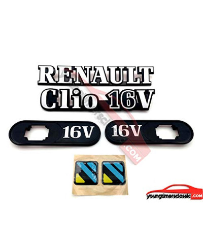 Monogrammes Renault Clio 16V kit Complet + 2 Logo DIAC