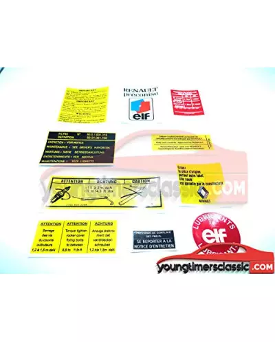 Stickers Renault 5 Alpine Turbo Motorruimte