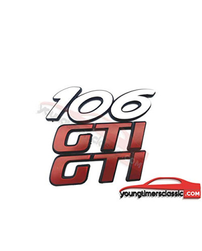 106 monogrammen en GTI-logo