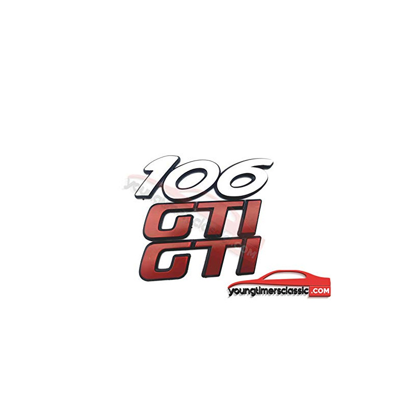 106 monogrammen en GTI-logo
