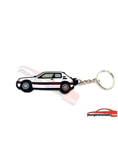 Peugeot 205 GTI keychain in Soft PVC - White