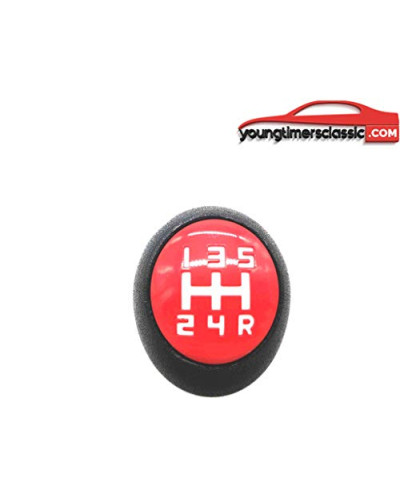 Botão de engrenagem Peugeot 205 5 velocidades Vermelho