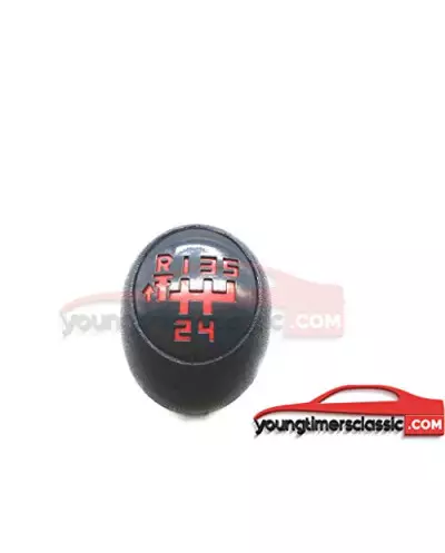 Pommeau de Vitesse 205 GTI Be1 5 Vitesses Grille Rouge