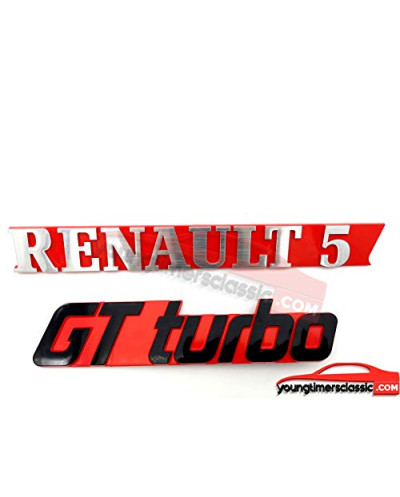 Monograma Renault 5 + logotipo GT Turbo