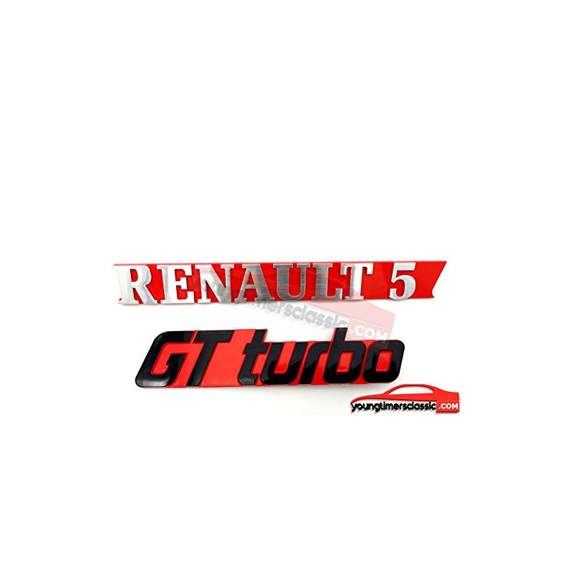 Monograma Renault 5 + logotipo GT Turbo