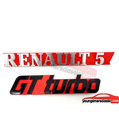Lot de 2 logos Renault 5 GT Turbo