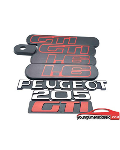 Custodes Peugeot 205 GTI 1.6 Negro + 3 Monogramas