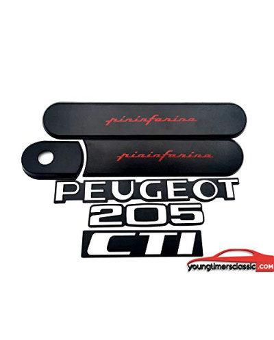 Zwart zijpaneel Peugeot 205 Cti + 3