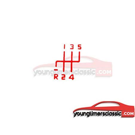 Stickers pommeau de vitesse Renault r21 2L Turbo