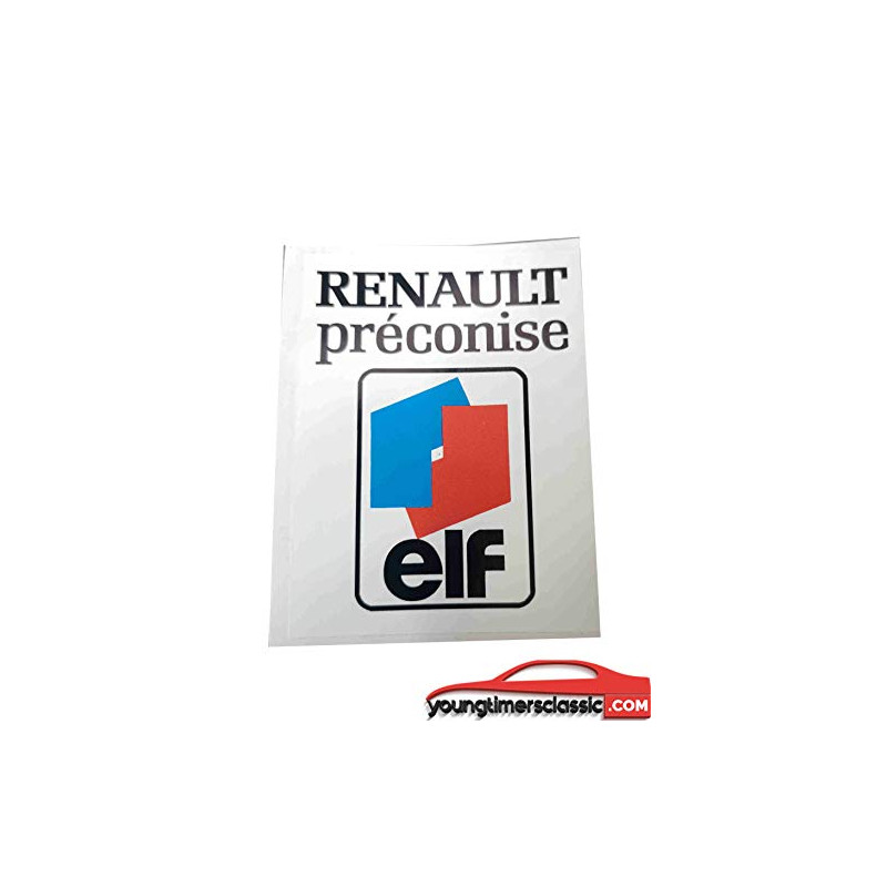Adesivo Renault ELF Clio 16S Williams R5 R25 R11 R21 R19 Alpine