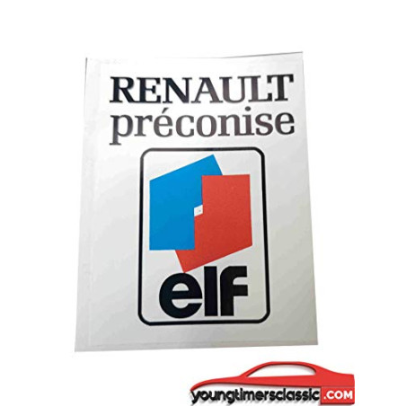 Adesivo Renault ELF Clio 16S Williams R5 R25 R11 R21 R19 Alpine
