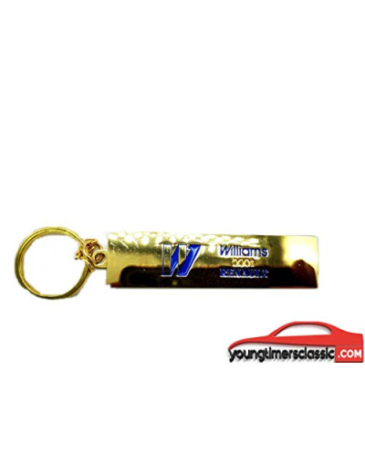 Renault Clio Williams metal plate keyring Gold color