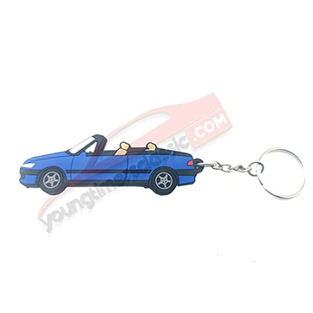 Peugeot 306 cabriolet keychain blue