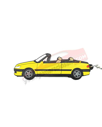 Sleutelhanger Peugeot 306 Cabriolet geel
