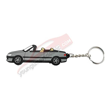 Peugeot 306 convertible gray keychain