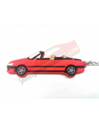 Roter Schlüsselanhänger Peugeot 306 Cabriolet