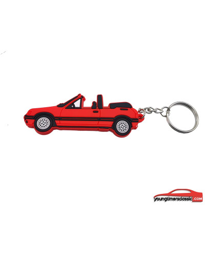 Roter Schlüsselanhänger Peugeot 205 CTI