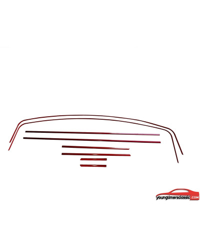 Rebordo vermelho Peugeot 205 CTI tira lateral de alumínio