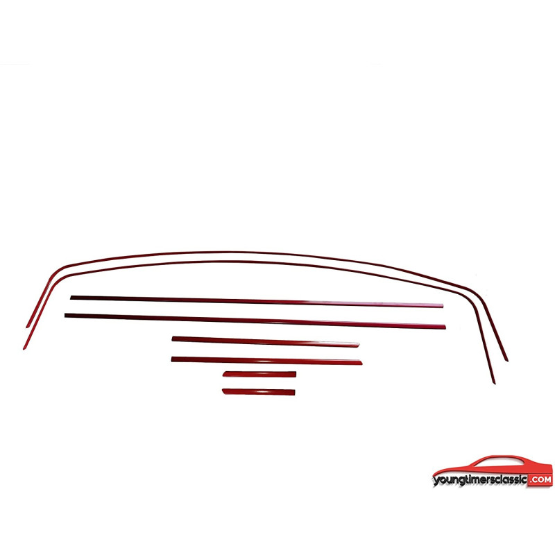 Faja lateral de aluminio Peugeot 205 CTI con ribete rojo