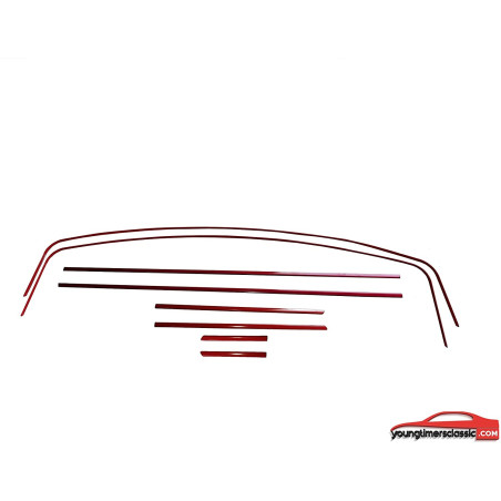 Barras laterais em alumínio Peugeot 205 CTI com afiação vermelha