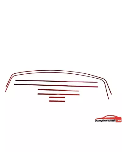 Red edging Peugeot 205 GTI 1.6 aluminum side strip