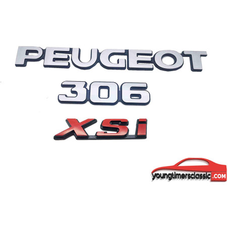 Peugeot 306 XSI set van 3 logo's