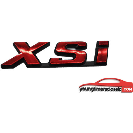 Logo XSI
 rouge chromé pour Peugeot 306