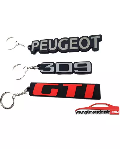 Lot de 3 porte clés Peugeot 309 GTI