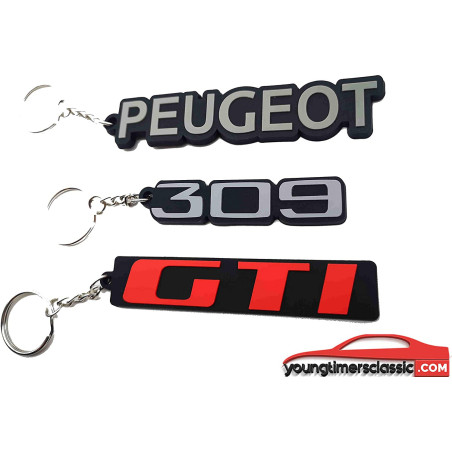 Juego de 3 llaveros Peugeot 309 GTI