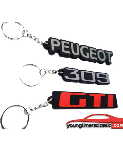 Set mit 3 Peugeot 309 GTI Schlüsselanhängern