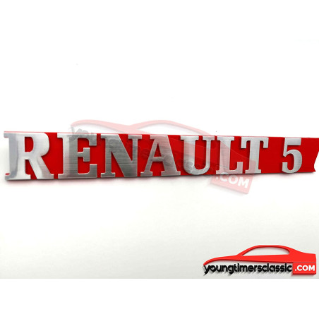 Logotipo rojo de Renault 5 para Gt Turbo