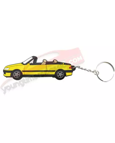 Llavero Peugeot 306 Cabriolet amarillo