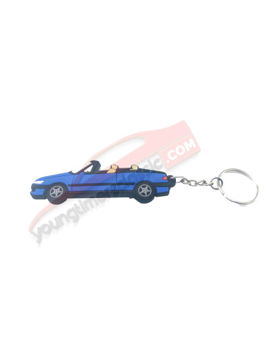 Porte clé Peugeot 306 Cabriolet Bleu