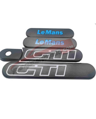 logo aile arrière Peugeot 205 GTI Le Mans