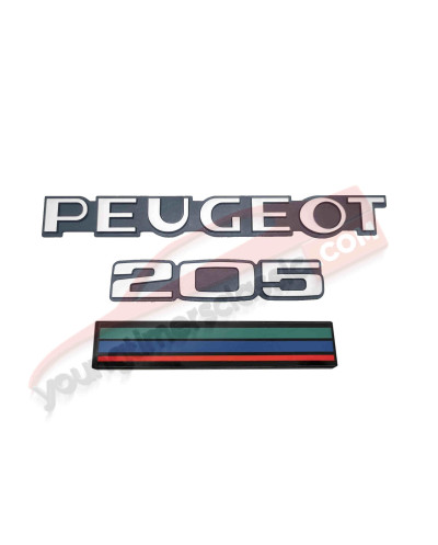 Monogramme Peugeot 205 Junior vert bleu rouge