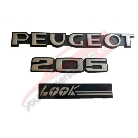 Logotipo de Peugeot 205 LOOK gris