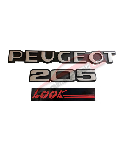 Monogramme Peugeot 205 LOOK rouge