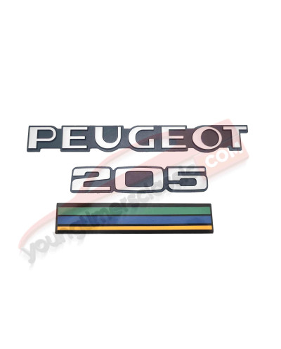 Monogramme Peugeot 205 Junior vert bleu jaune